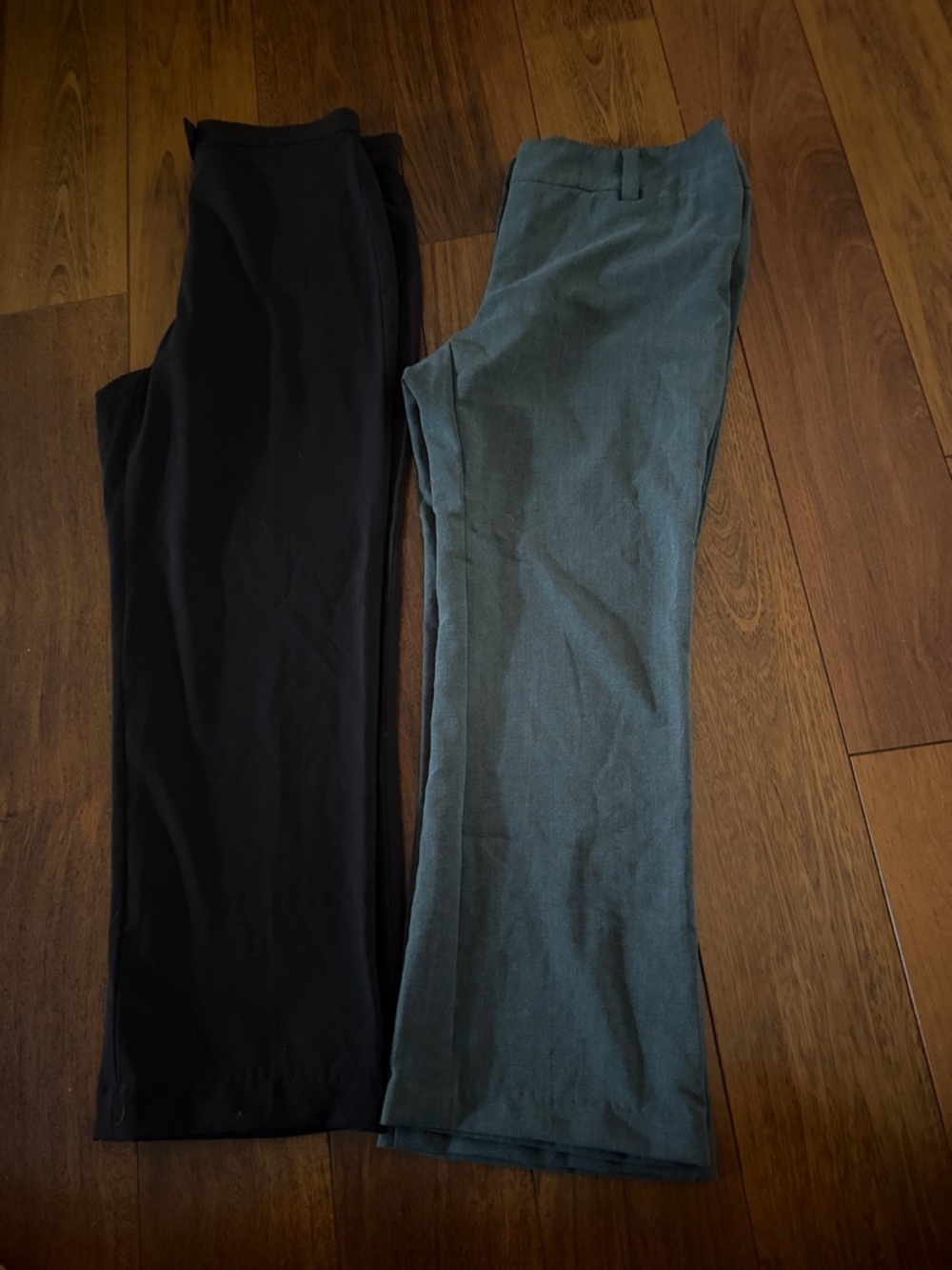 Women's Two-Pair Pant Set — Black and Teal-Gray Straight Leg